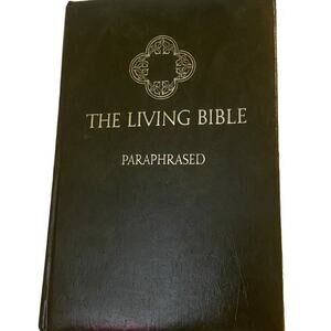 Vtg The Living Bible Paraphrased Hardcover Forth Printing 1974 Tyndale House